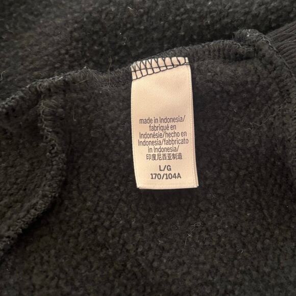 VICTORIA SECRET Cropped Long Sleeve Pullover V Neck with Grommets Black Sz L - Picture 5 of 6